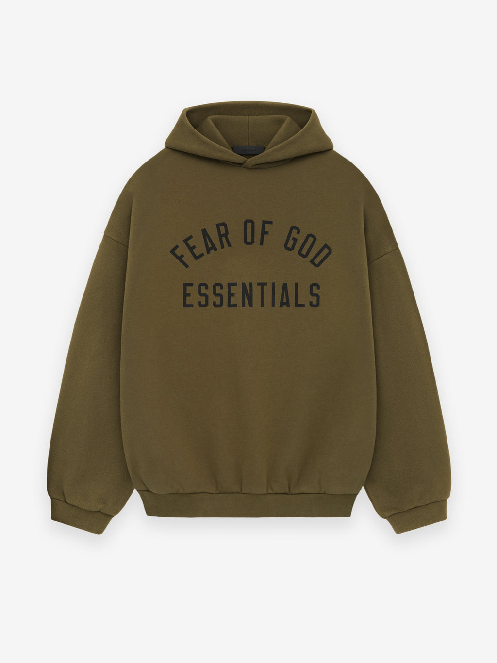Fear of God Essentials Fleece Hoodie – Olive | Premium Heavyweight Pullover