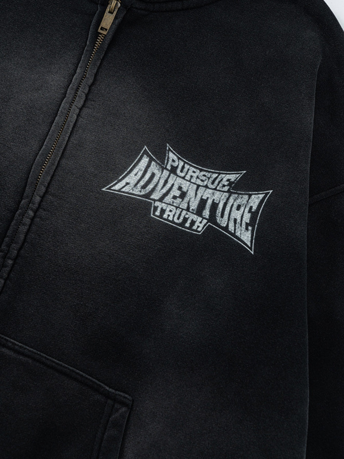 LUNARA® - Oversized Print Zip Up Hoodie UNISEX