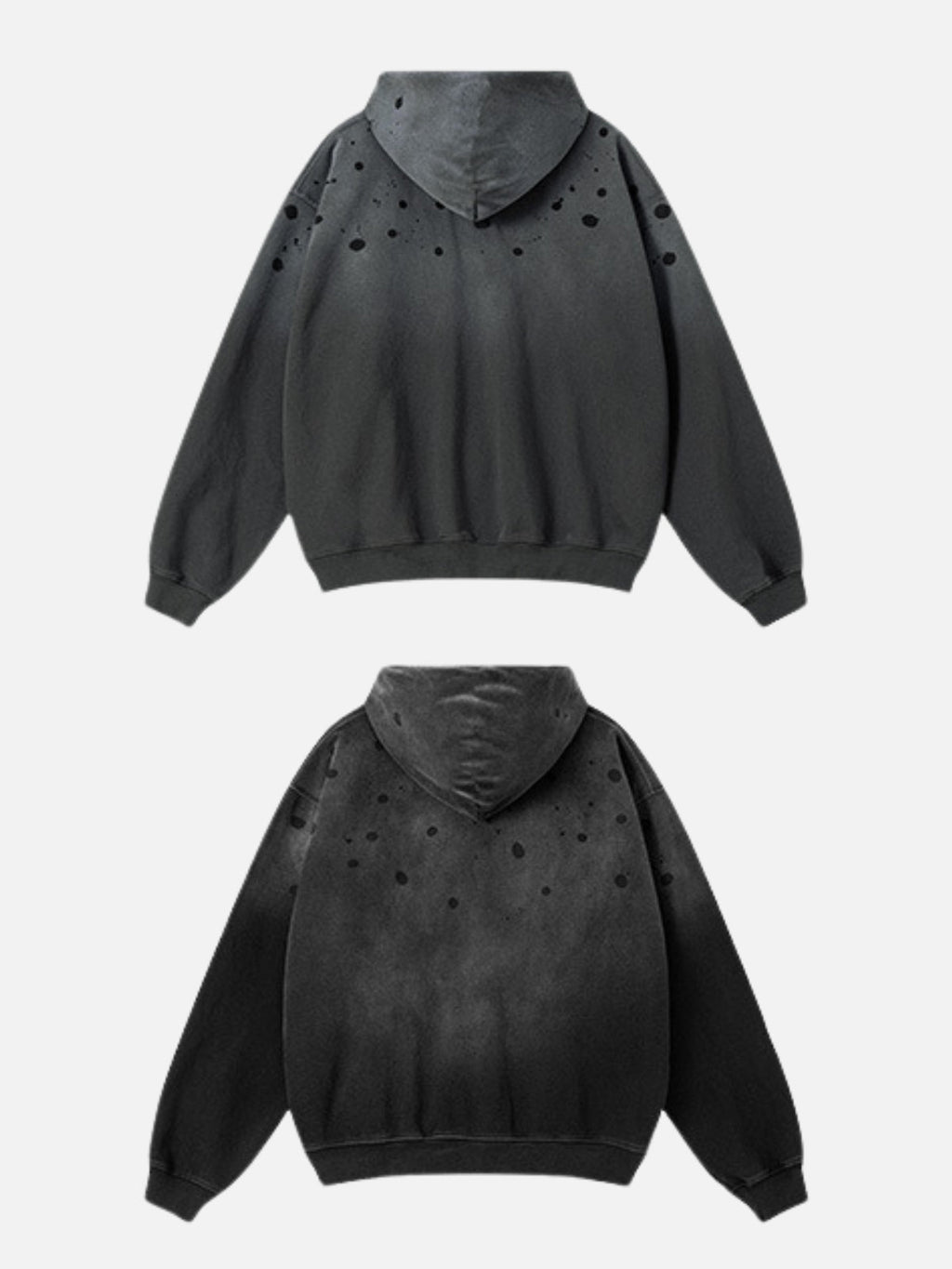 KINGRESS - Oversized Print Zip Up Hoodie