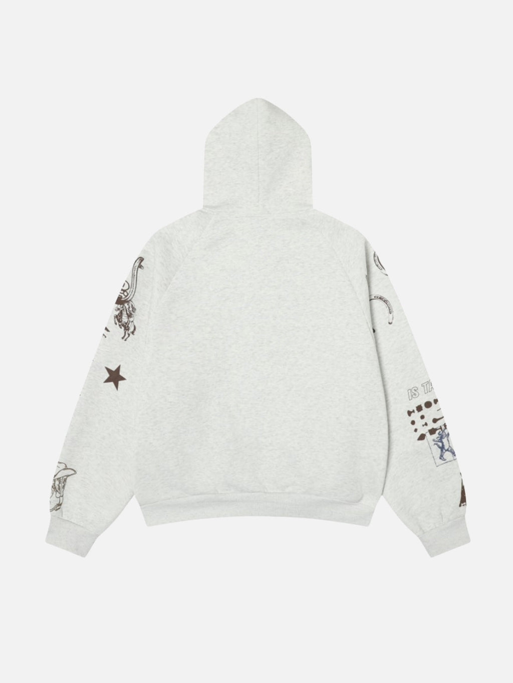 TAP CATS - Oversized Graphic Zip Up Hoodie