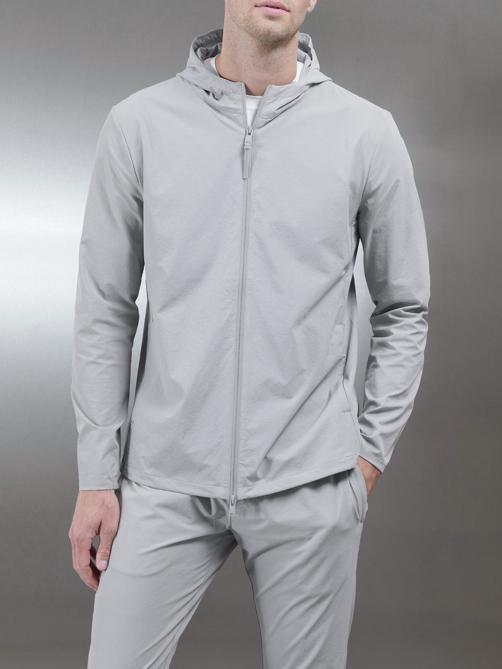 Active Technical Windbreaker in Mid Grey by Xtralitty — Apparel premium streetwear