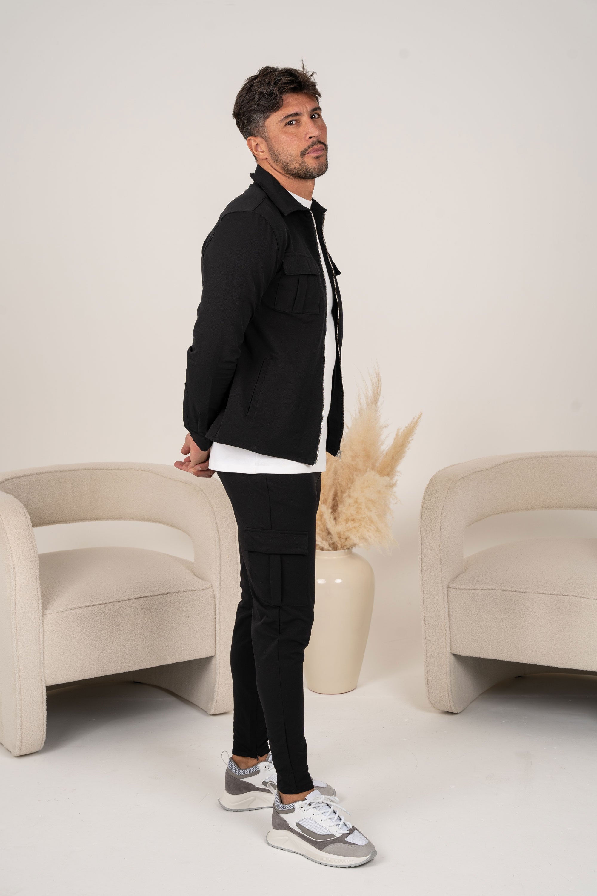 Premium Cargo Utility Jacket - Black | Xtralitty