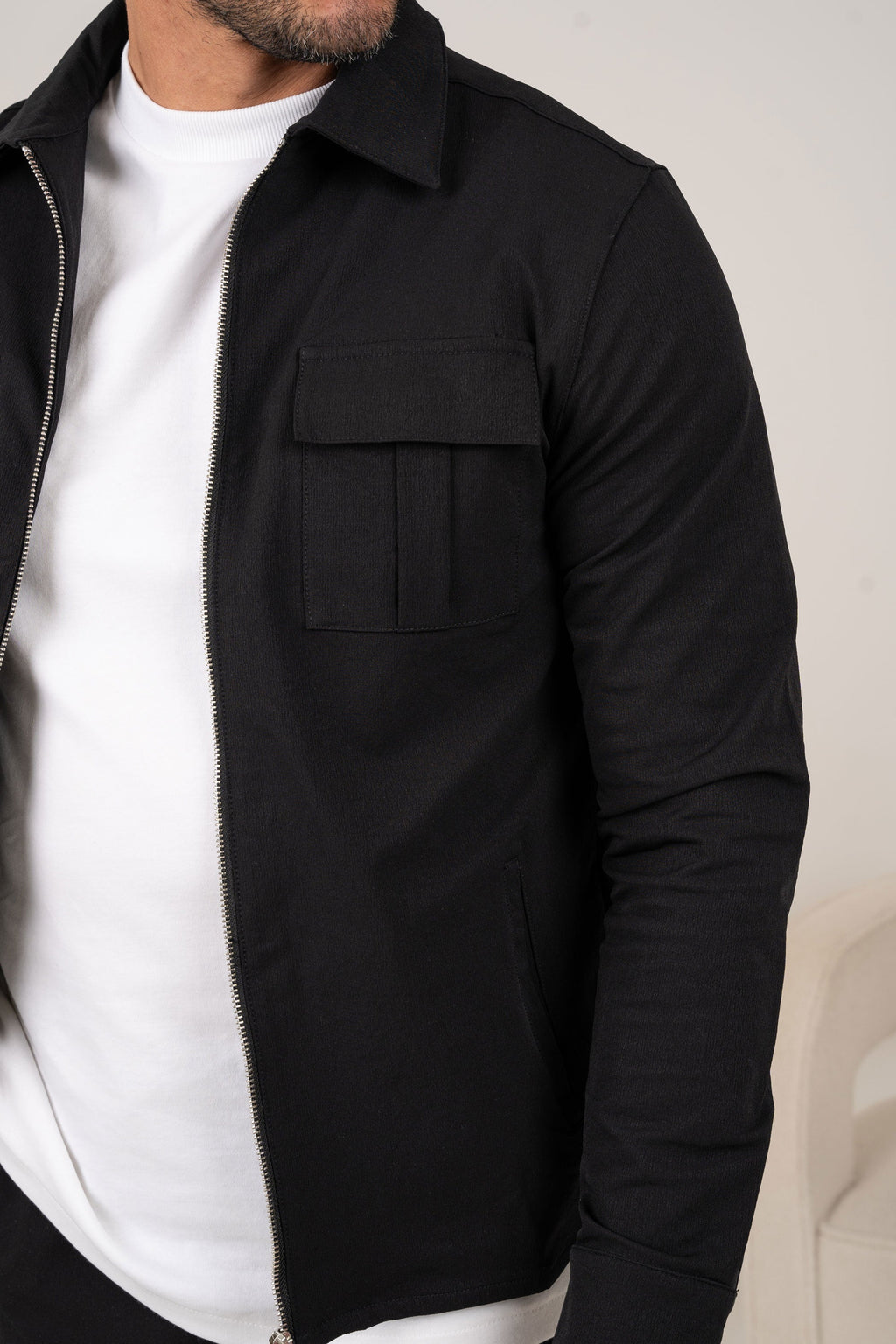 Premium Cargo Utility Jacket - Black | Xtralitty