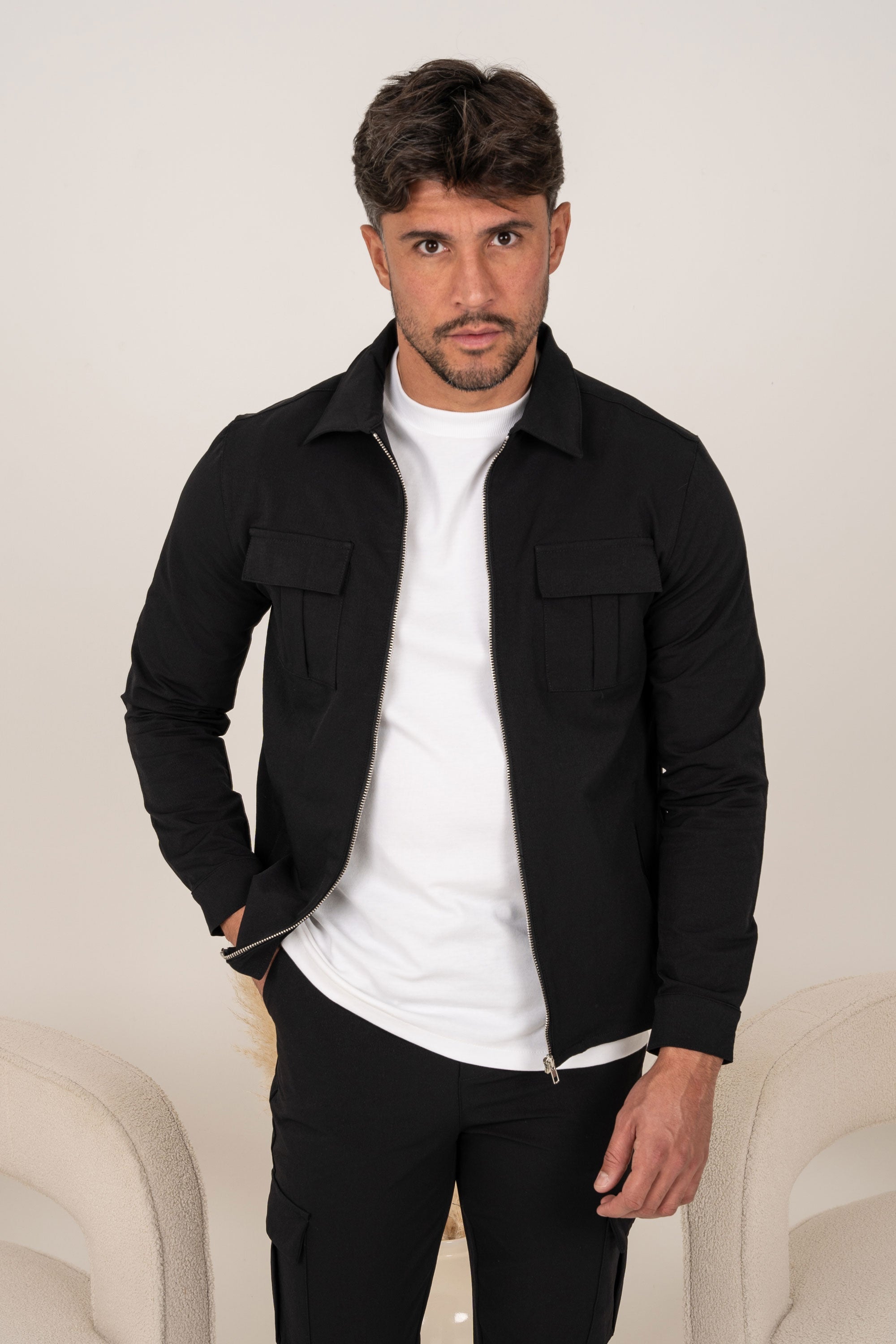 Premium Cargo Utility Jacket - Black | Xtralitty