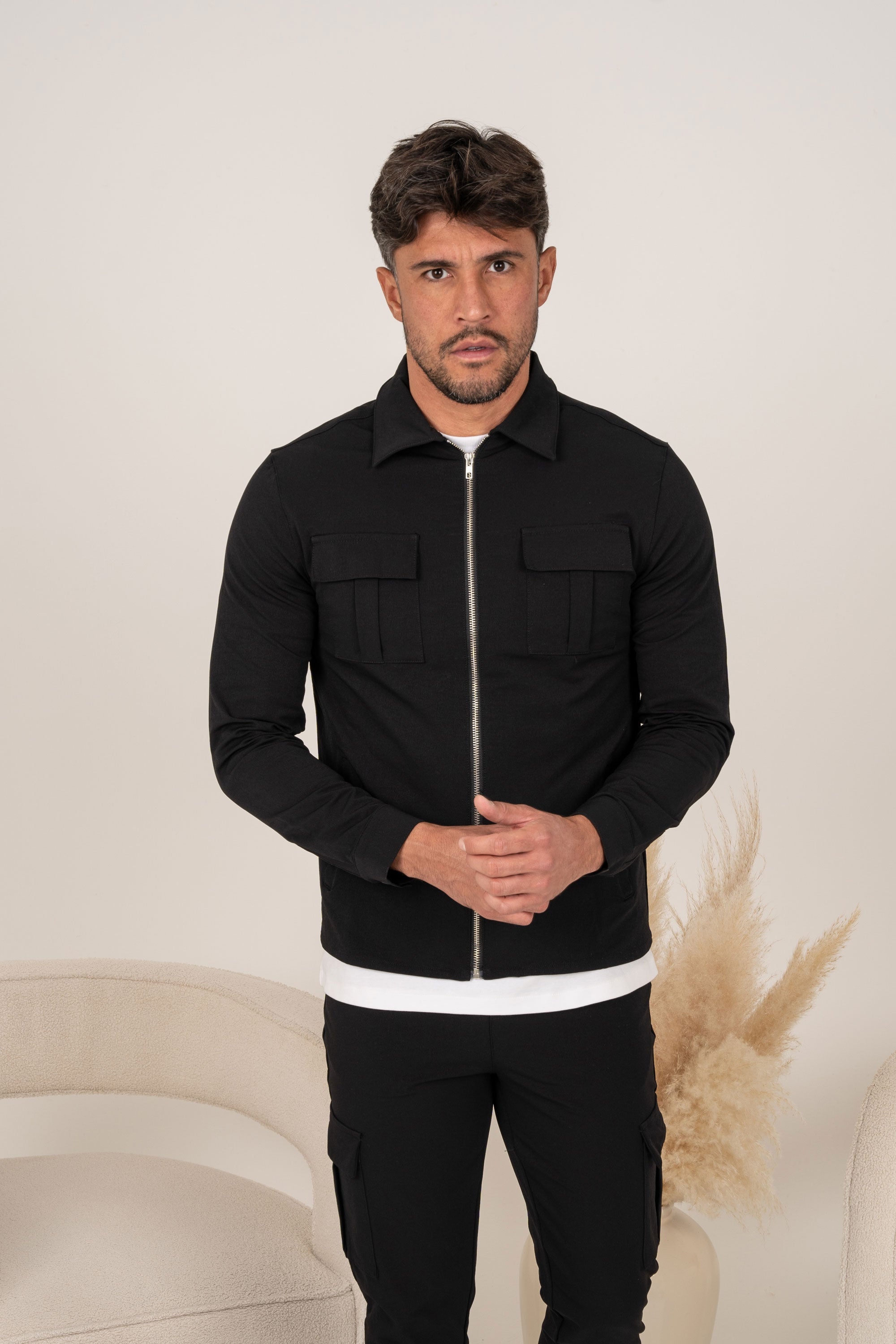 Premium Cargo Utility Jacket - Black | Xtralitty
