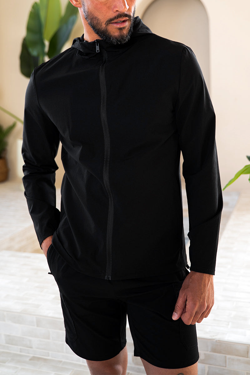 Premium Technical Windbreaker Jacket - Black (ss | Xtralitty