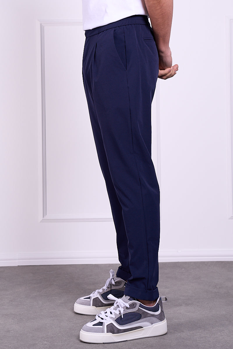 Premium Tapered Turn-up Pants - Navy | Xtralitty