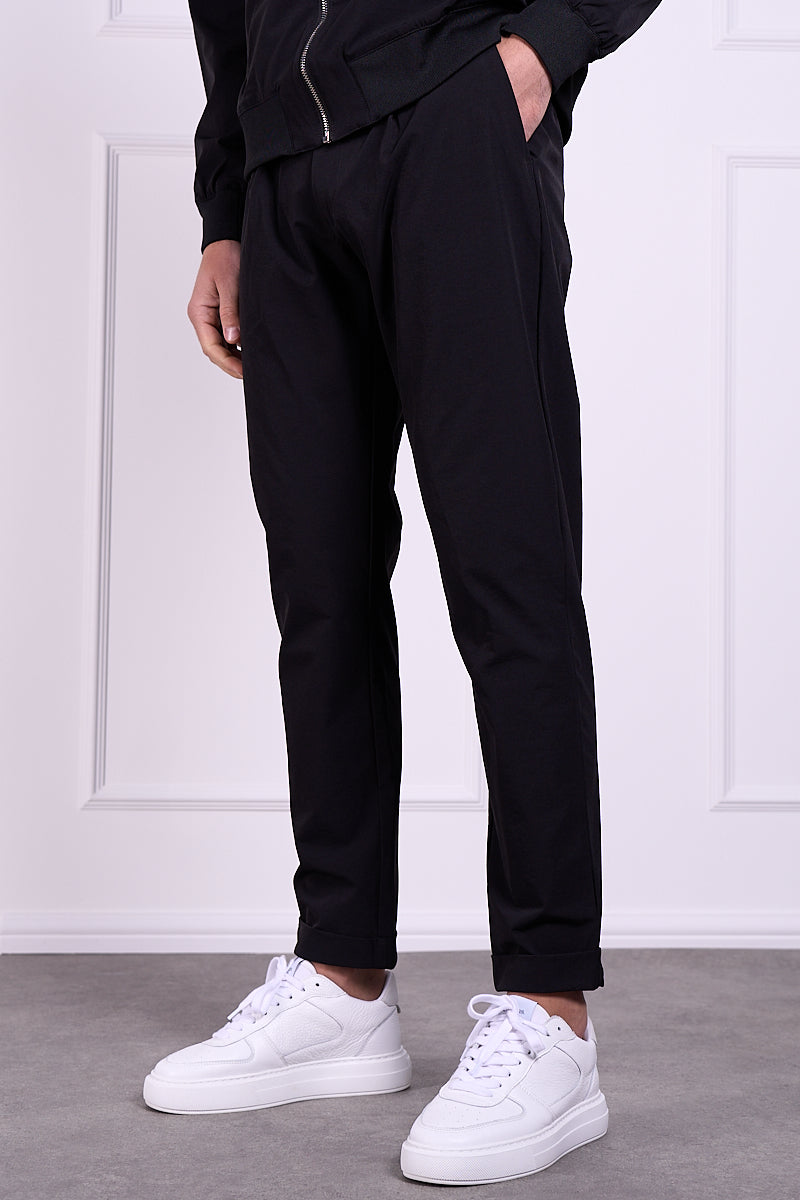 Premium Tapered Turn-up Pants - Black | Xtralitty