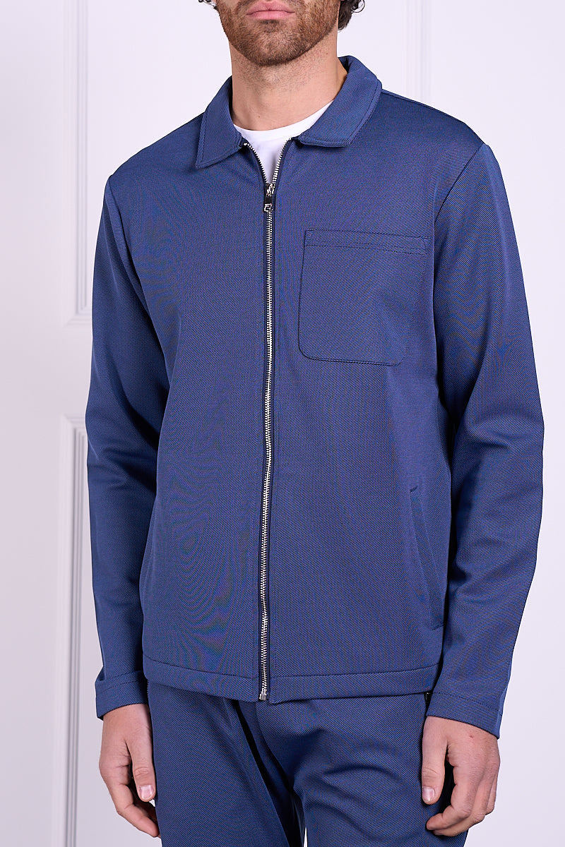 Pique Zip Up Jacket - Navy | Xtralitty