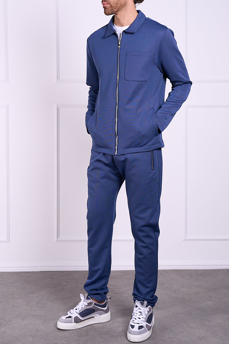 Pique Zip Up Jacket - Navy | Xtralitty