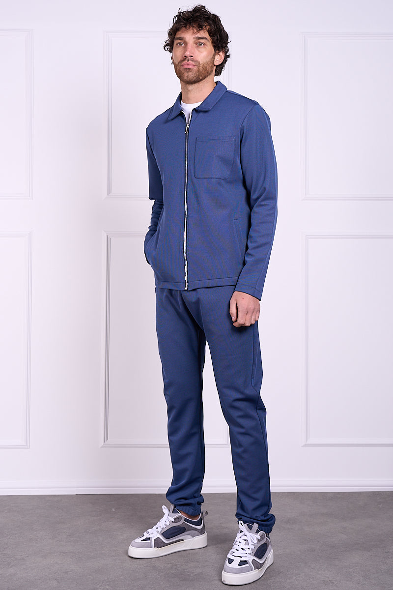 Pique Zip Up Jacket - Navy | Xtralitty