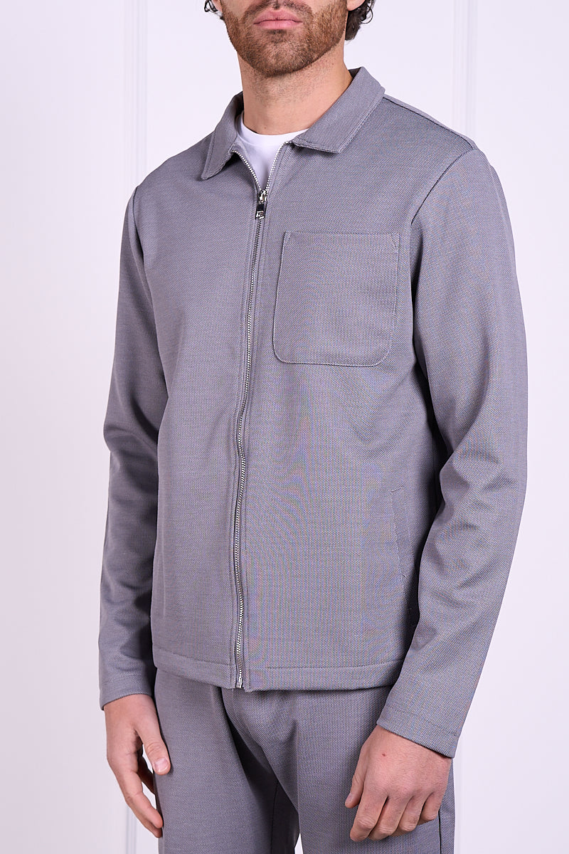 Pique Zip Up Jacket - Grey | Xtralitty
