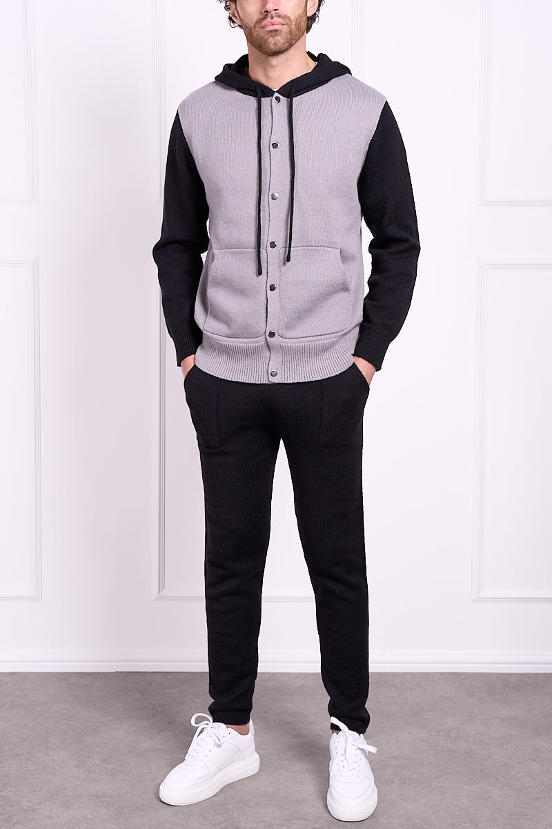 Panel Knitted Joggers - Black | Xtralitty