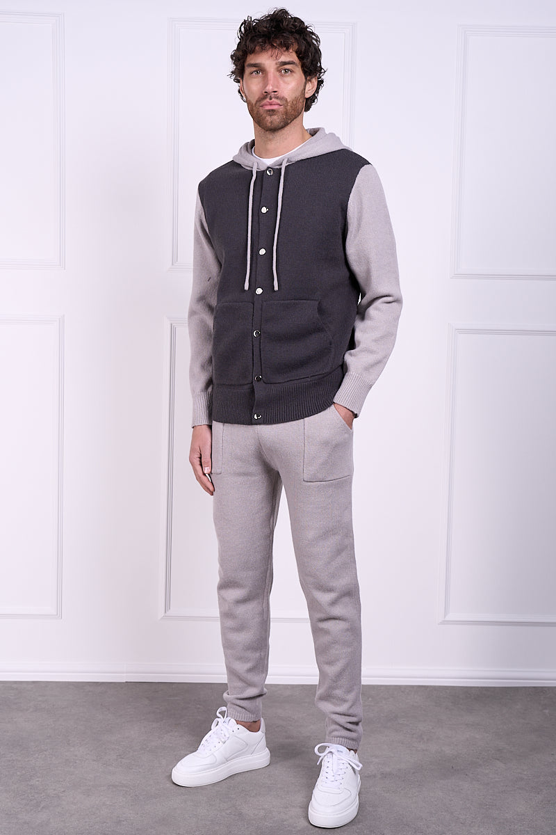 Panel Knitted Joggers - Grey | Xtralitty