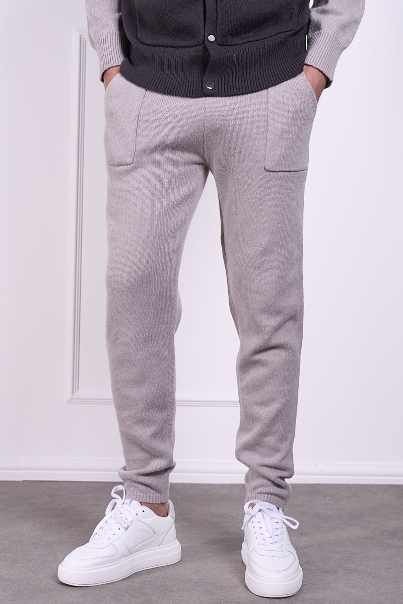 Panel Knitted Joggers - Grey | Xtralitty