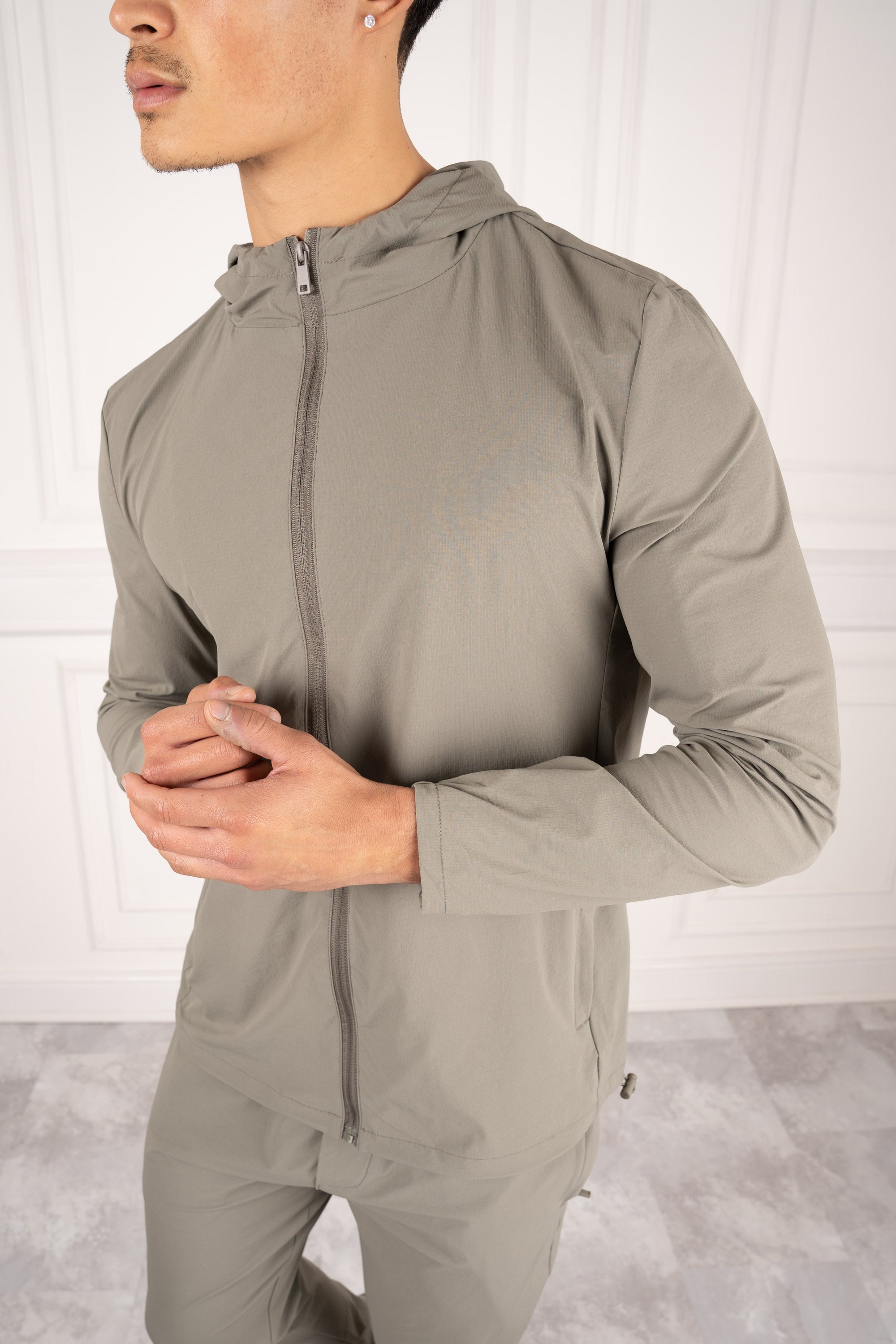 Premium Technical Windbreaker Jacket - Taupe | Xtralitty