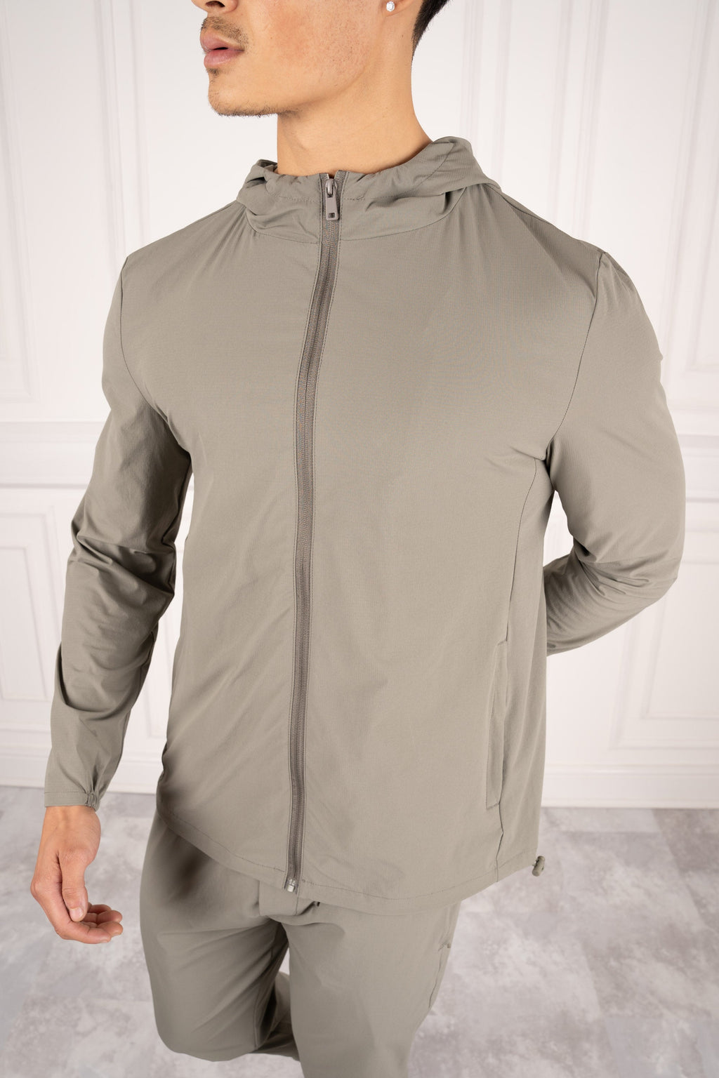 Premium Technical Windbreaker Jacket - Taupe | Xtralitty