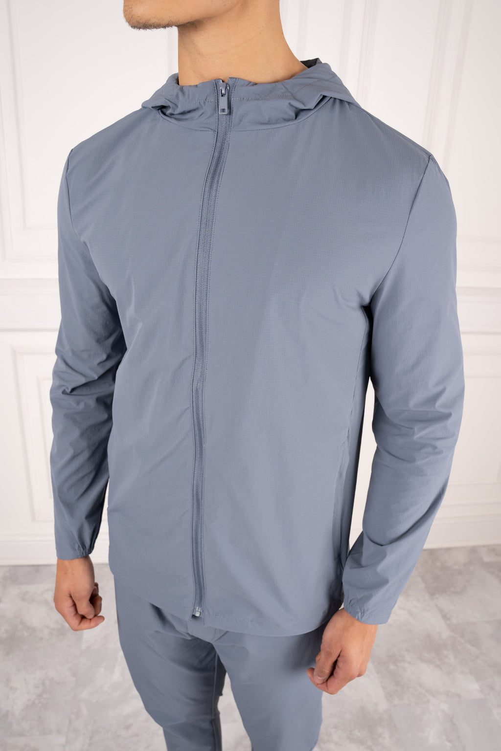 Premium Technical Windbreaker Jacket - Steel Blu | Xtralitty