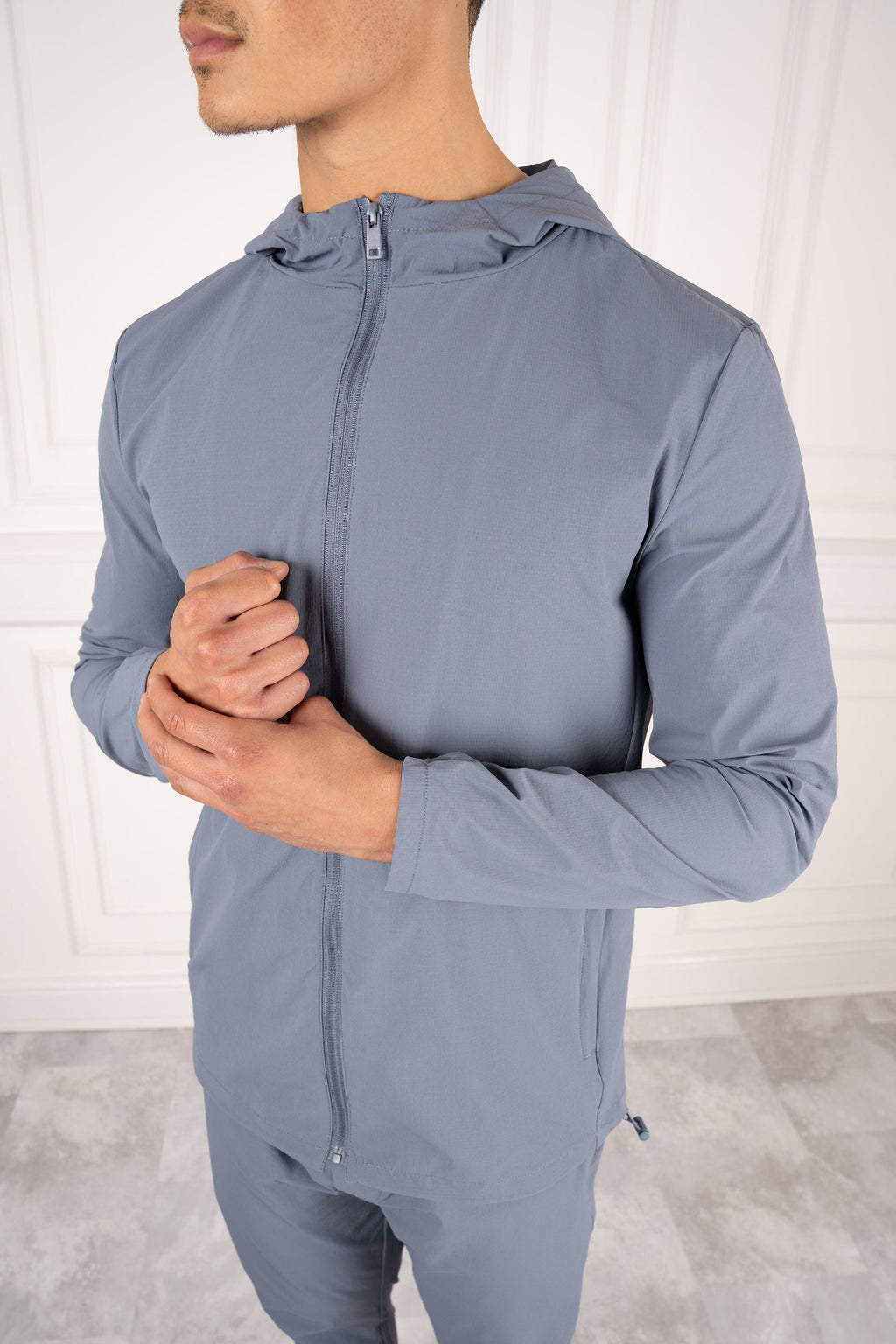 Premium Technical Windbreaker Jacket - Steel Blu | Xtralitty