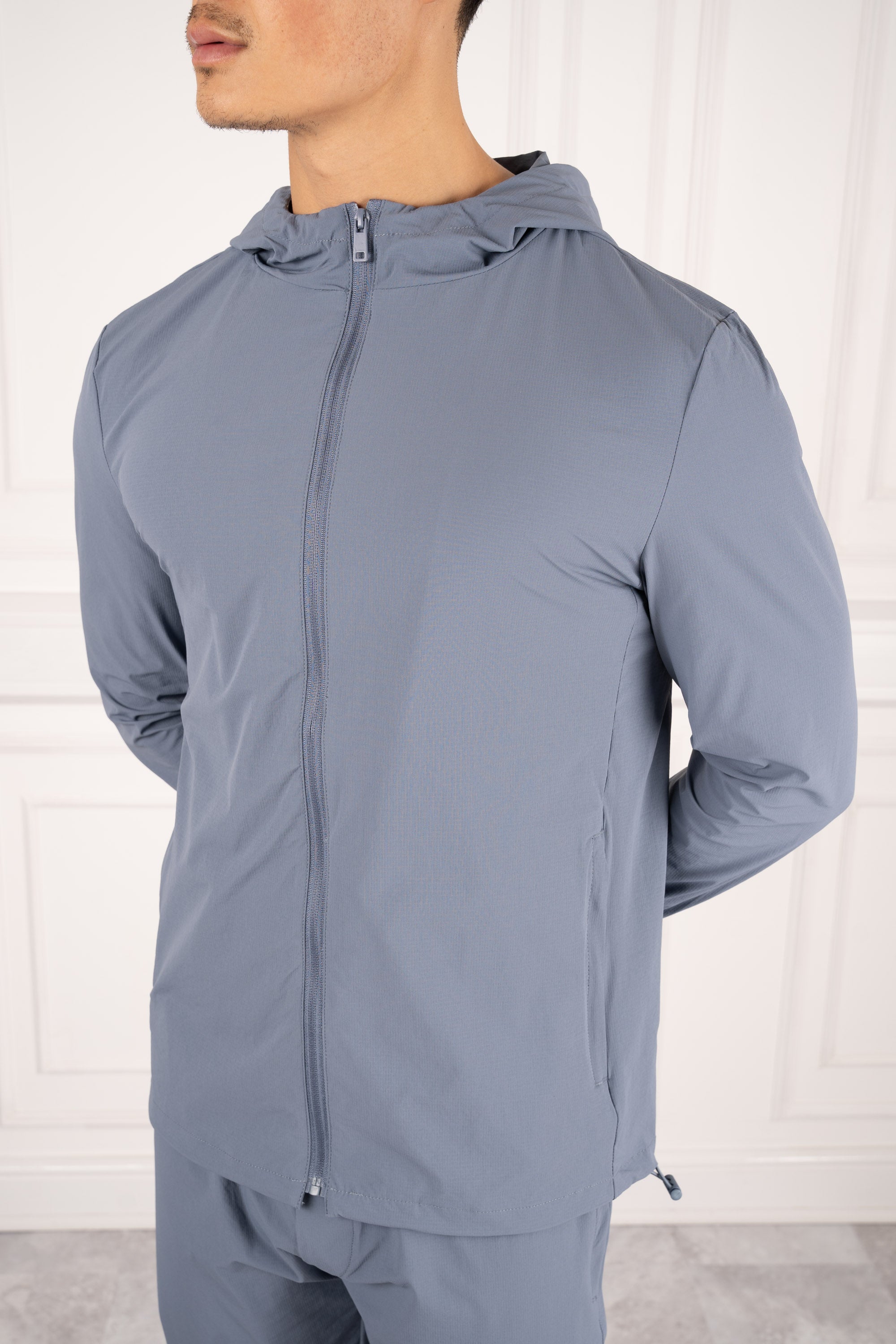 Premium Technical Windbreaker Jacket - Steel Blu | Xtralitty