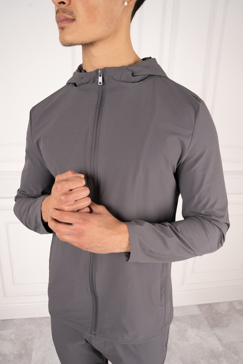 Premium Technical Windbreaker Jacket - Charcoal | Xtralitty