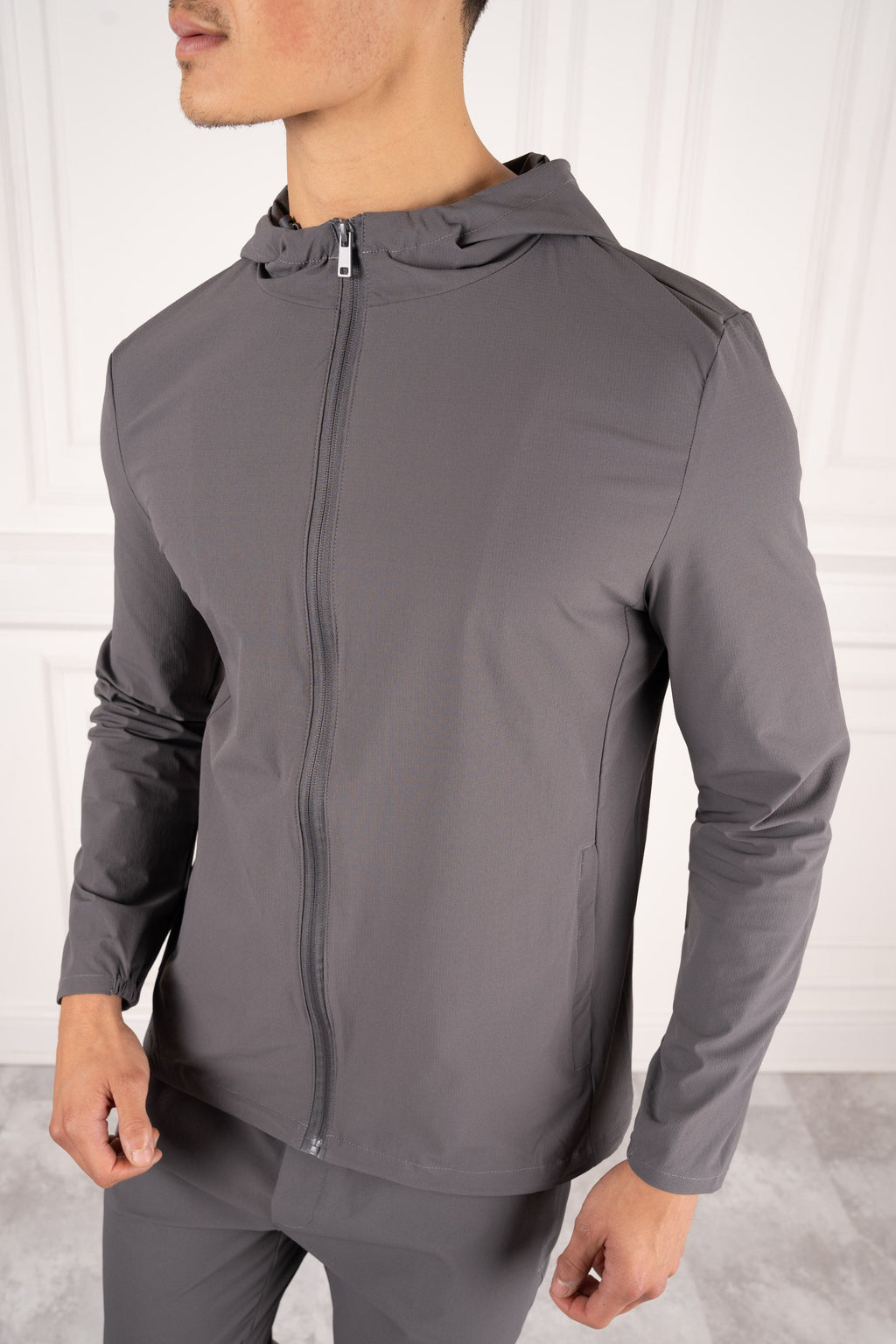 Premium Technical Windbreaker Jacket - Charcoal | Xtralitty