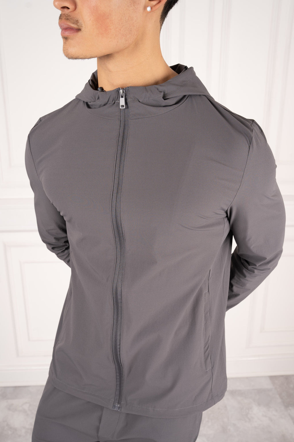 Premium Technical Windbreaker Jacket - Charcoal | Xtralitty