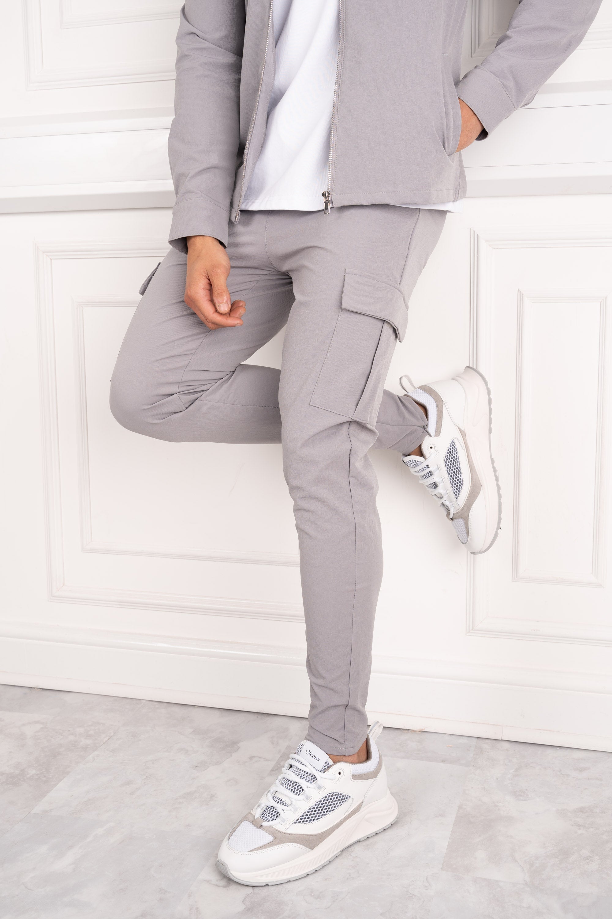 Premium Cargo Utility Jacket - Light Grey | Xtralitty