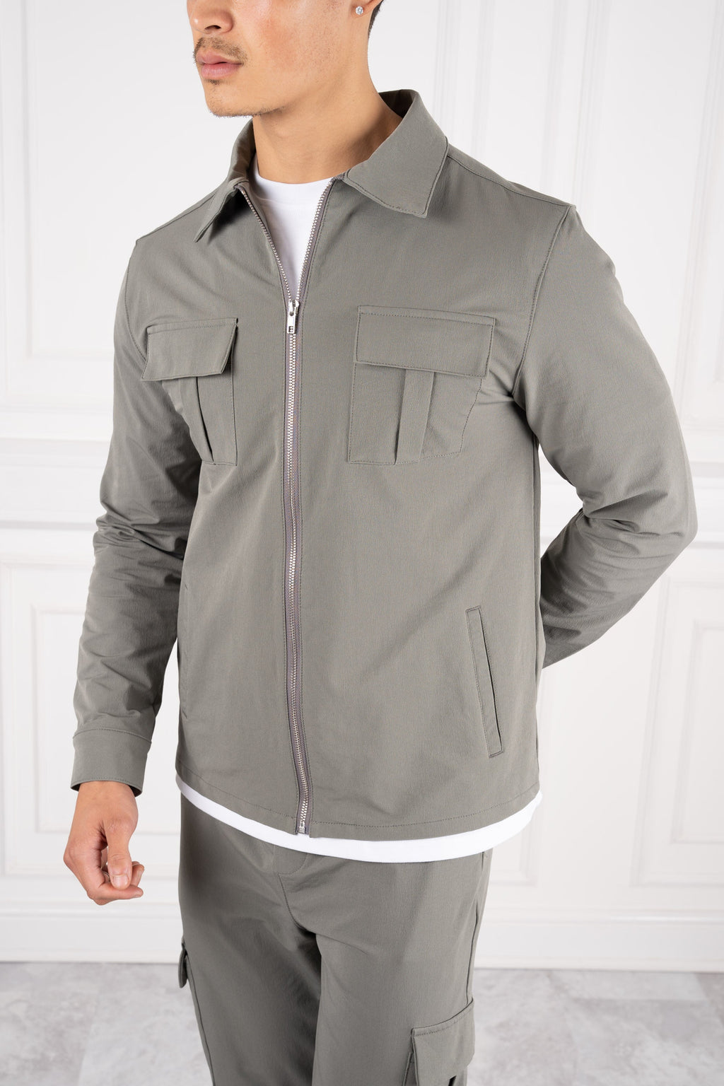 Premium Cargo Utility Jacket - Taupe | Xtralitty