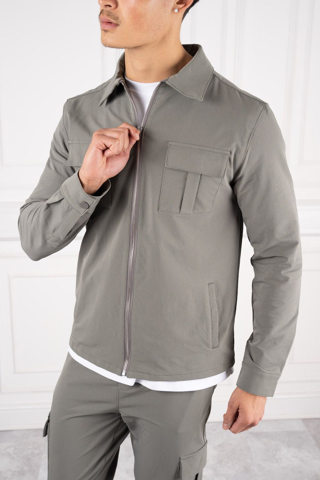 Premium Cargo Utility Jacket - Taupe | Xtralitty
