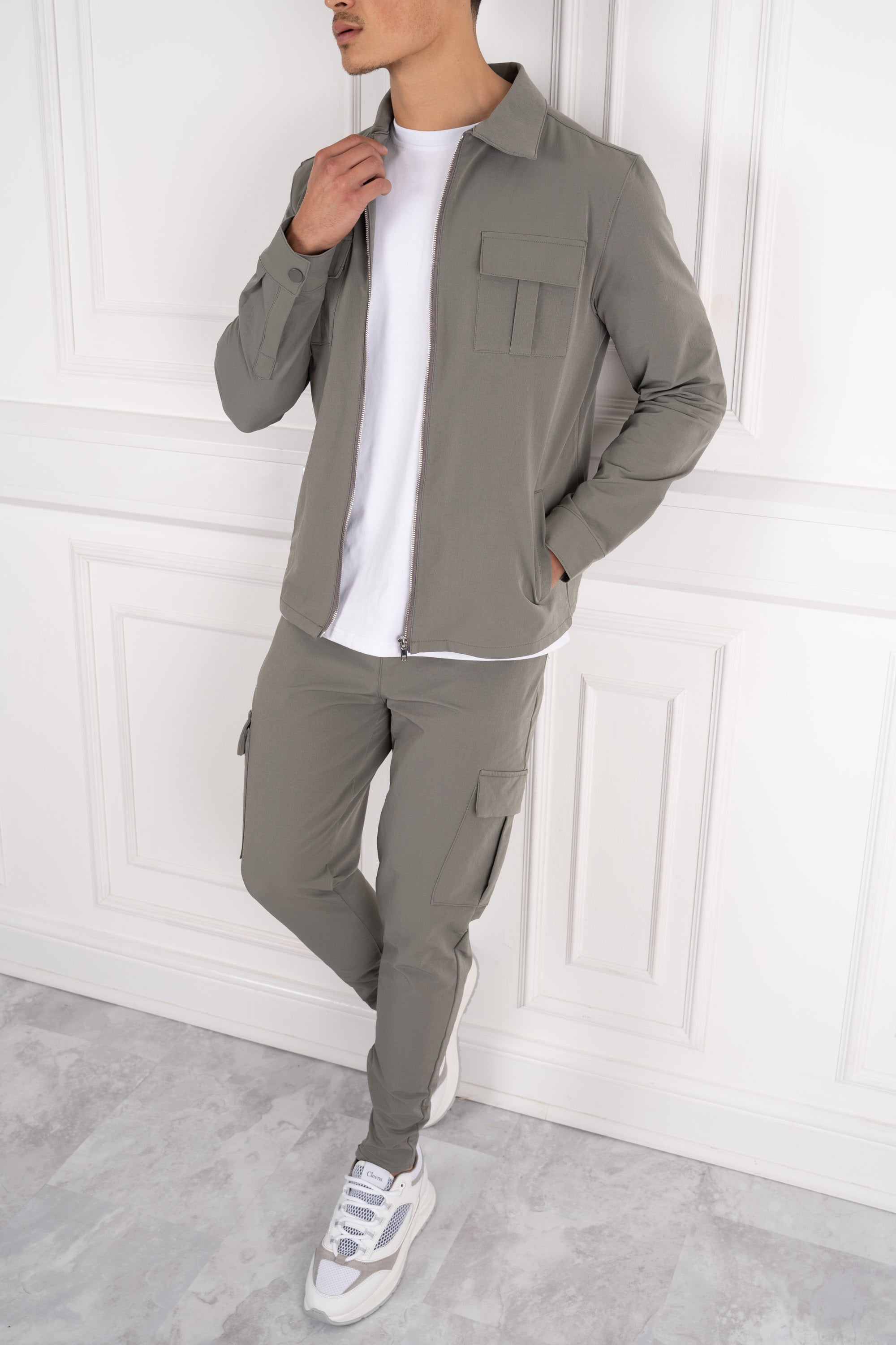 Premium Cargo Utility Jacket - Taupe | Xtralitty