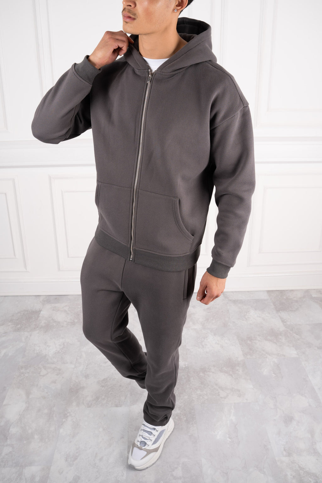 Premium Luxe Zip Up Hoody - Charcoal | Xtralitty