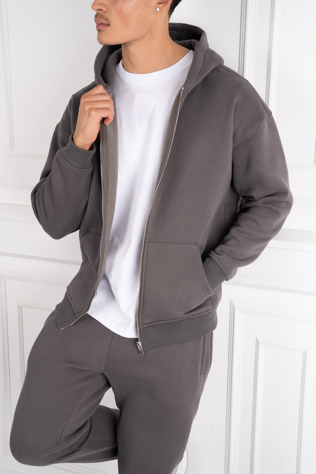 Premium Luxe Zip Up Hoody - Charcoal | Xtralitty