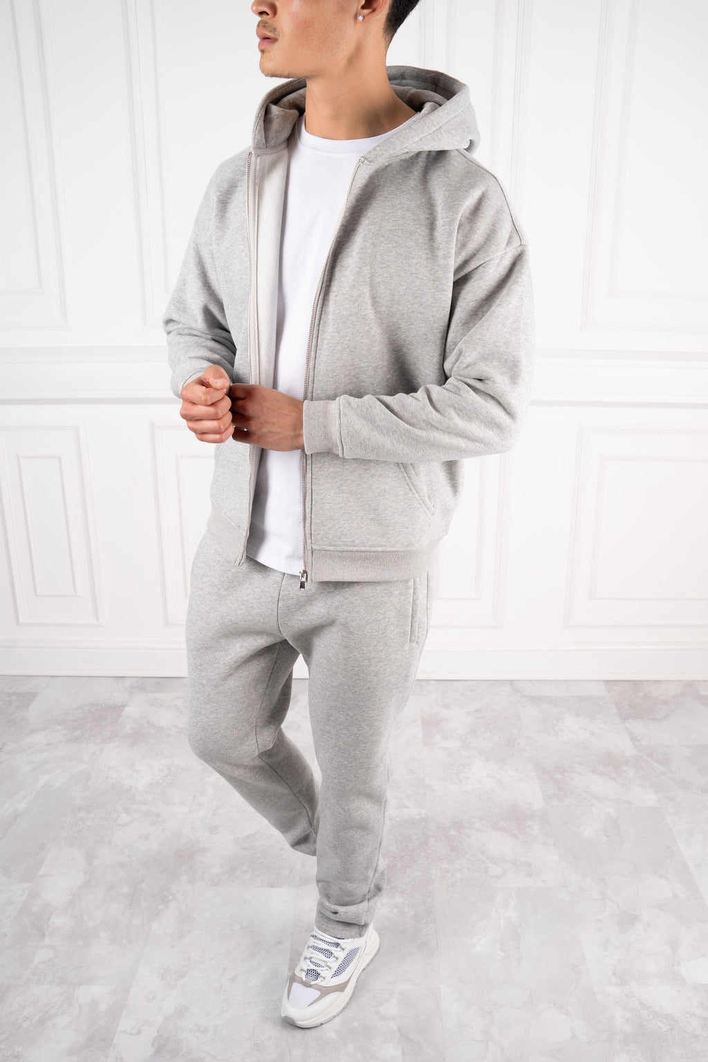 Premium Luxe Zip Up Hoody - Grey Marl | Xtralitty