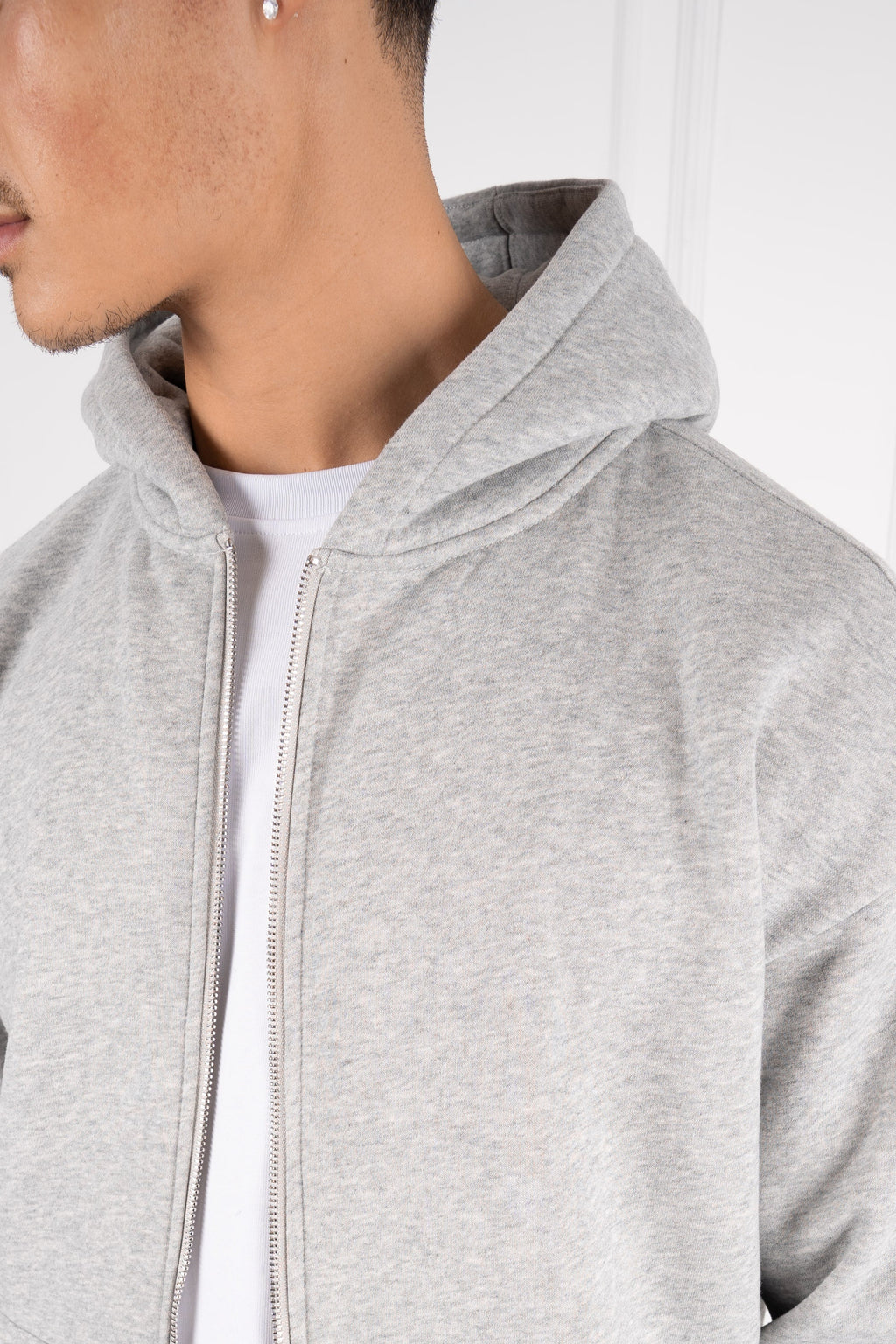 Premium Luxe Zip Up Hoody - Grey Marl | Xtralitty