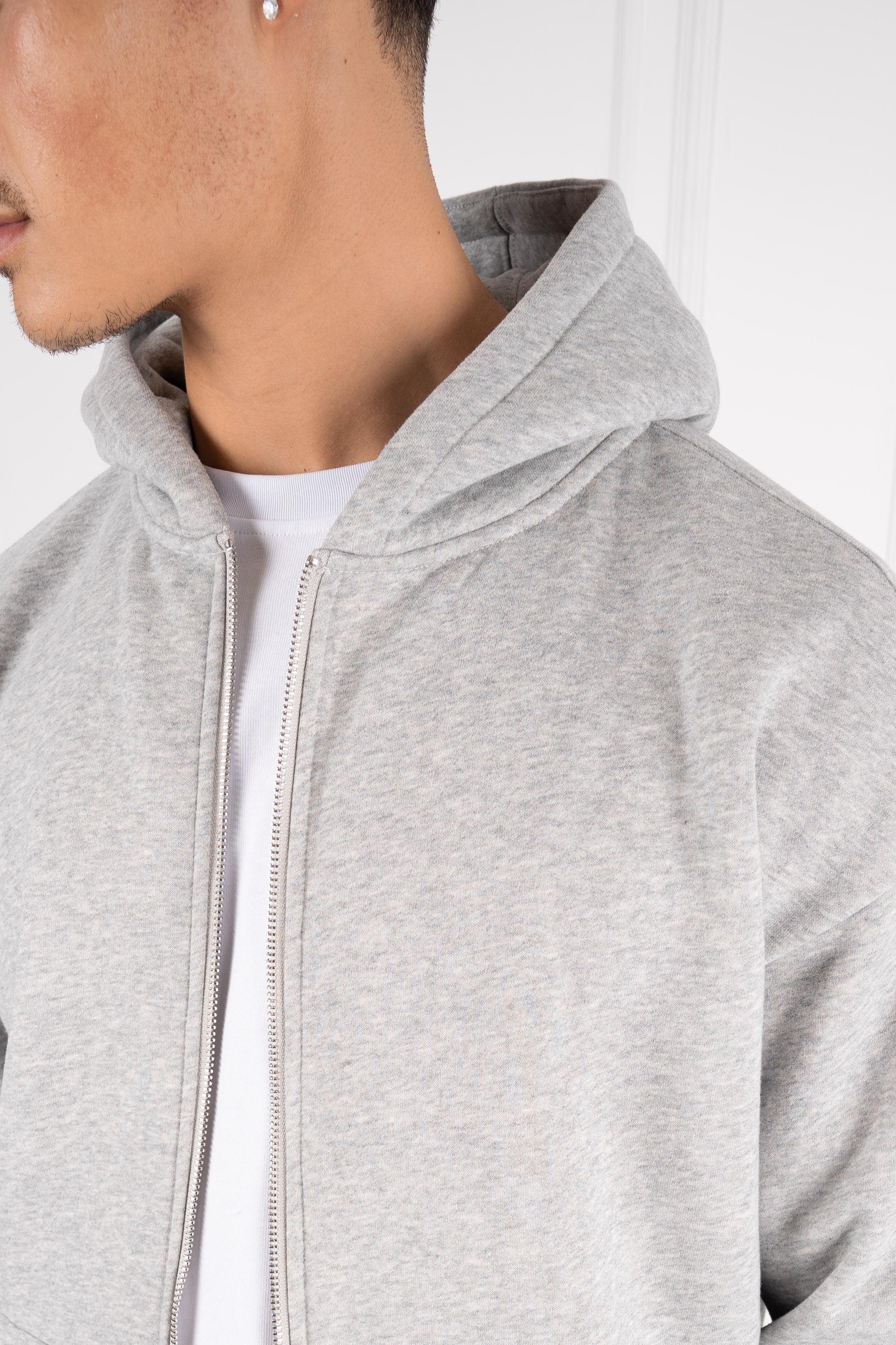 Premium Luxe Zip Up Hoody - Grey Marl | Xtralitty