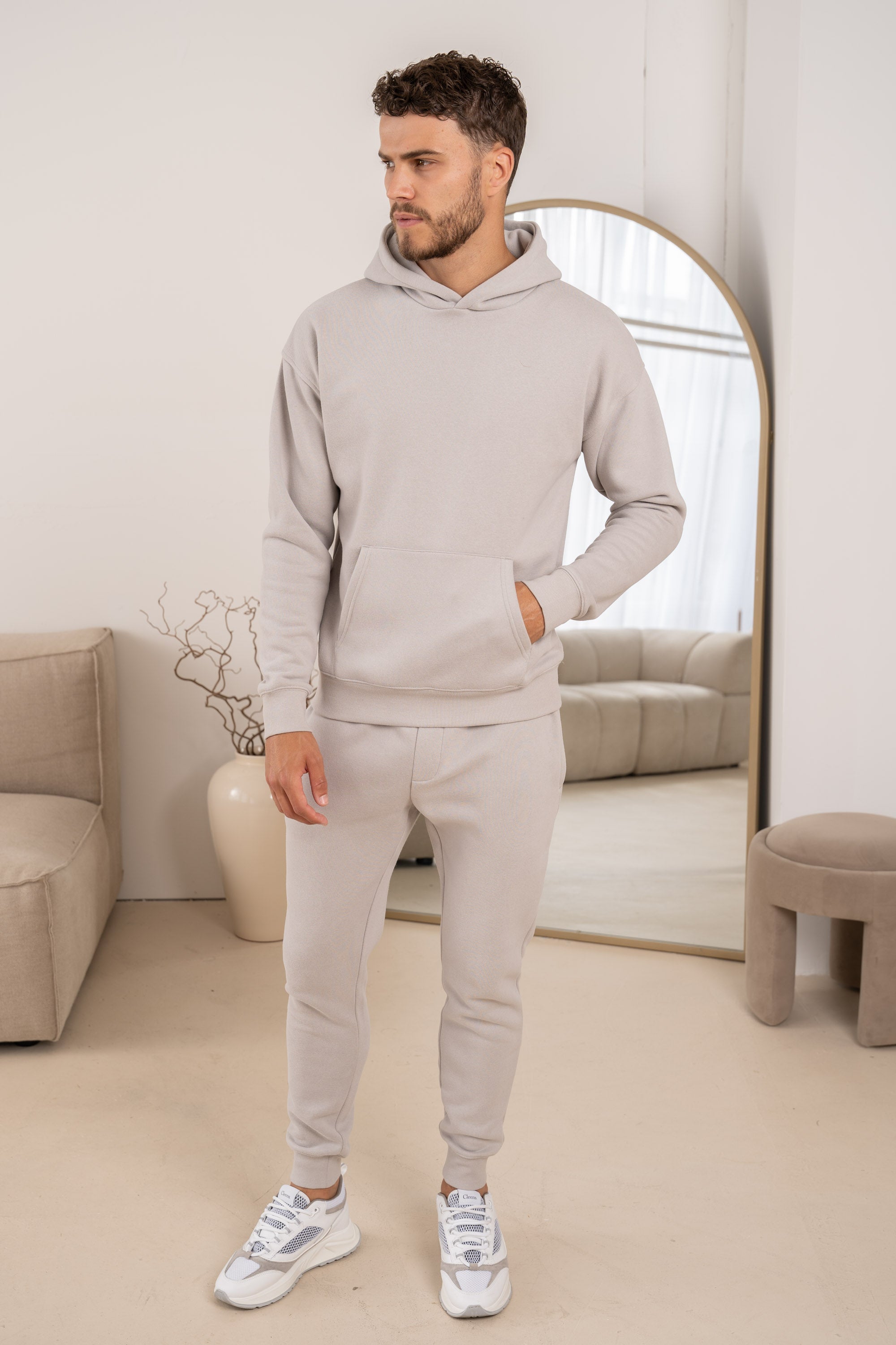 Premium Essential Tracksuit Hoodie - Light Grey | Xtralitty