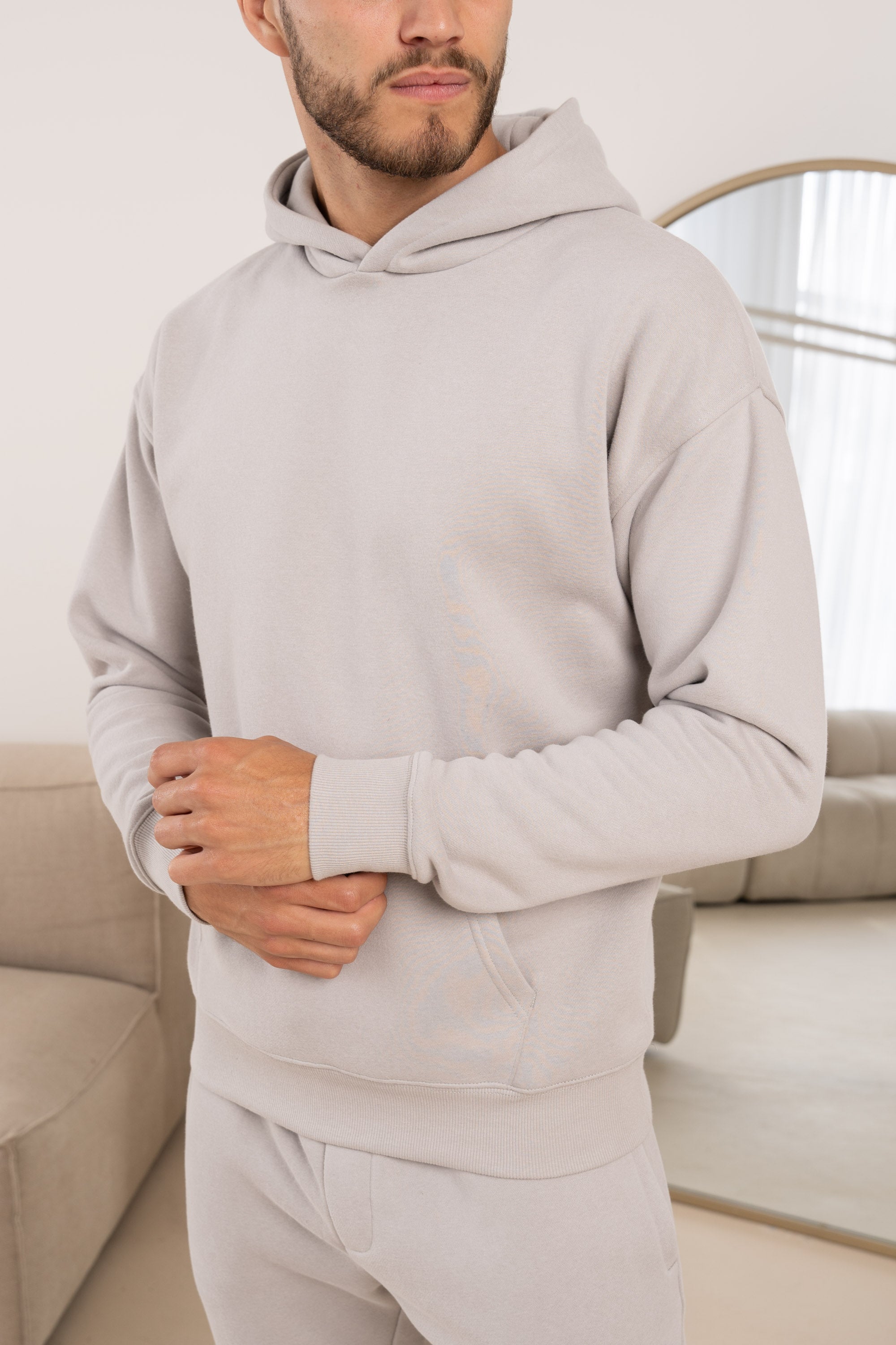 Premium Essential Tracksuit Hoodie - Light Grey | Xtralitty