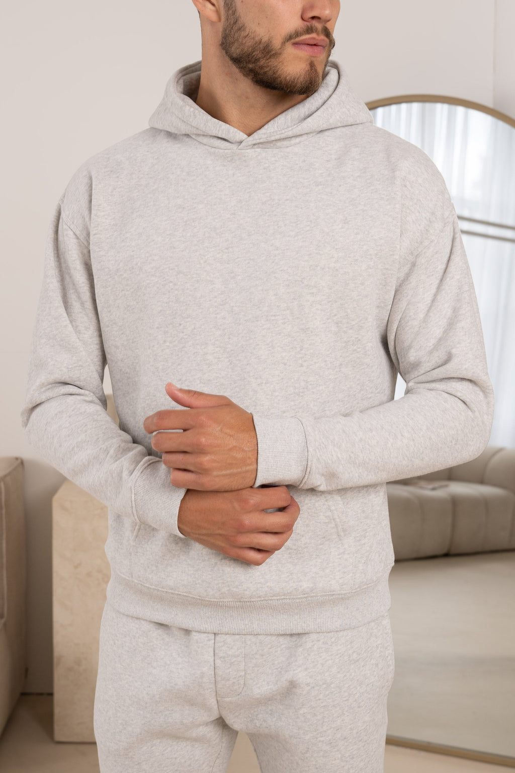 Premium Essential Tracksuit Hoodie - Grey Marl | Xtralitty