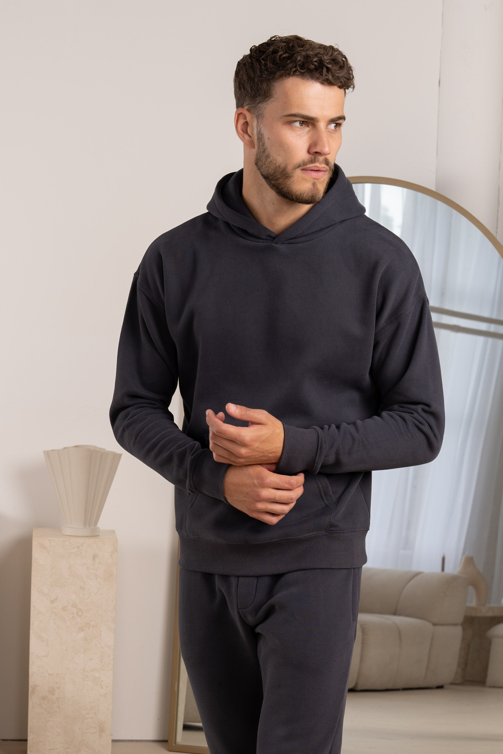 Premium Essential Tracksuit Hoodie - Charcoal | Xtralitty