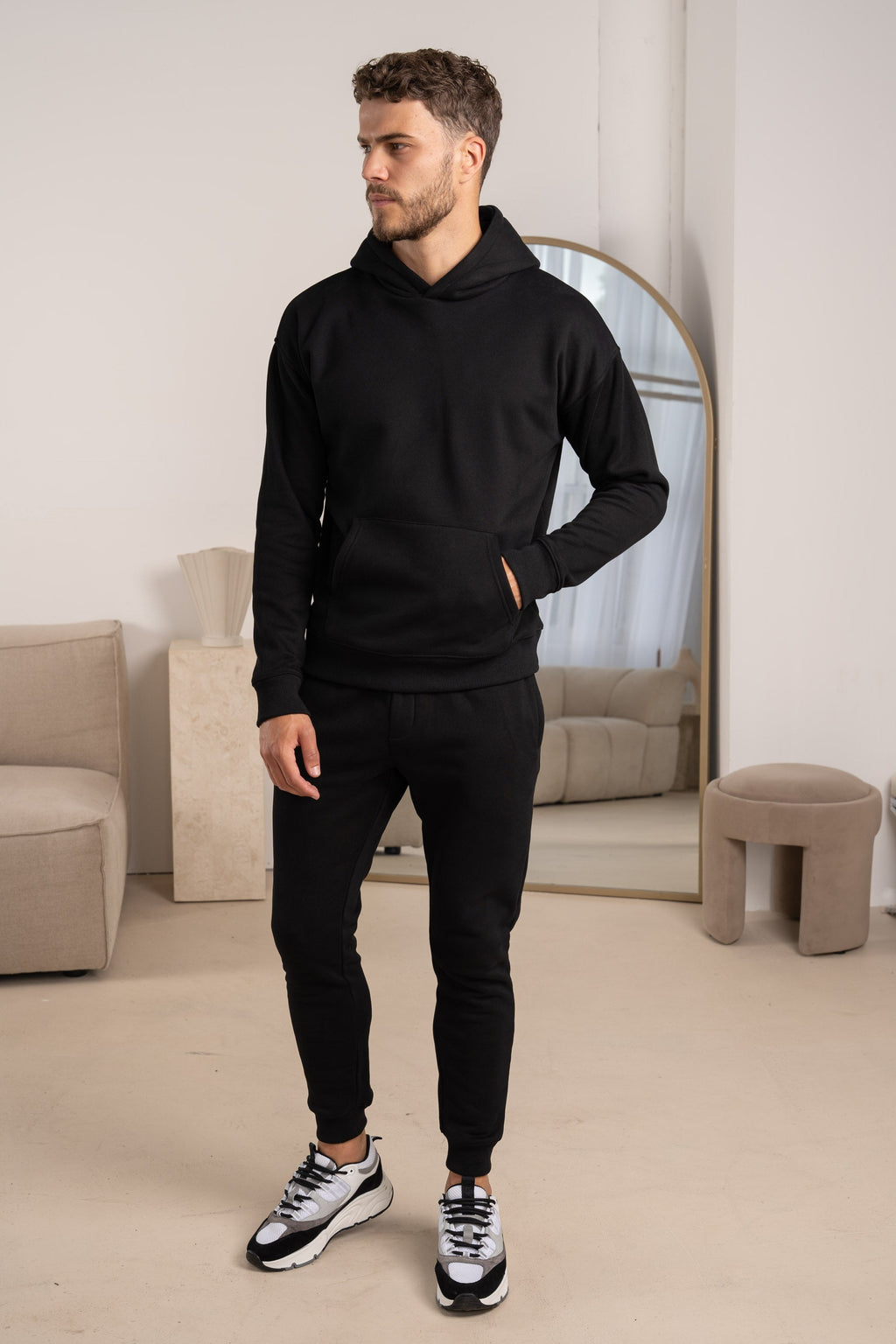 Premium Essential Tracksuit Hoodie - Black | Xtralitty