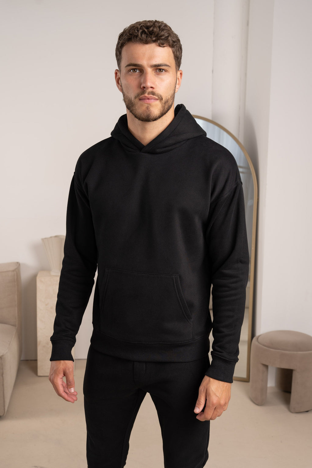 Premium Essential Tracksuit Hoodie - Black | Xtralitty