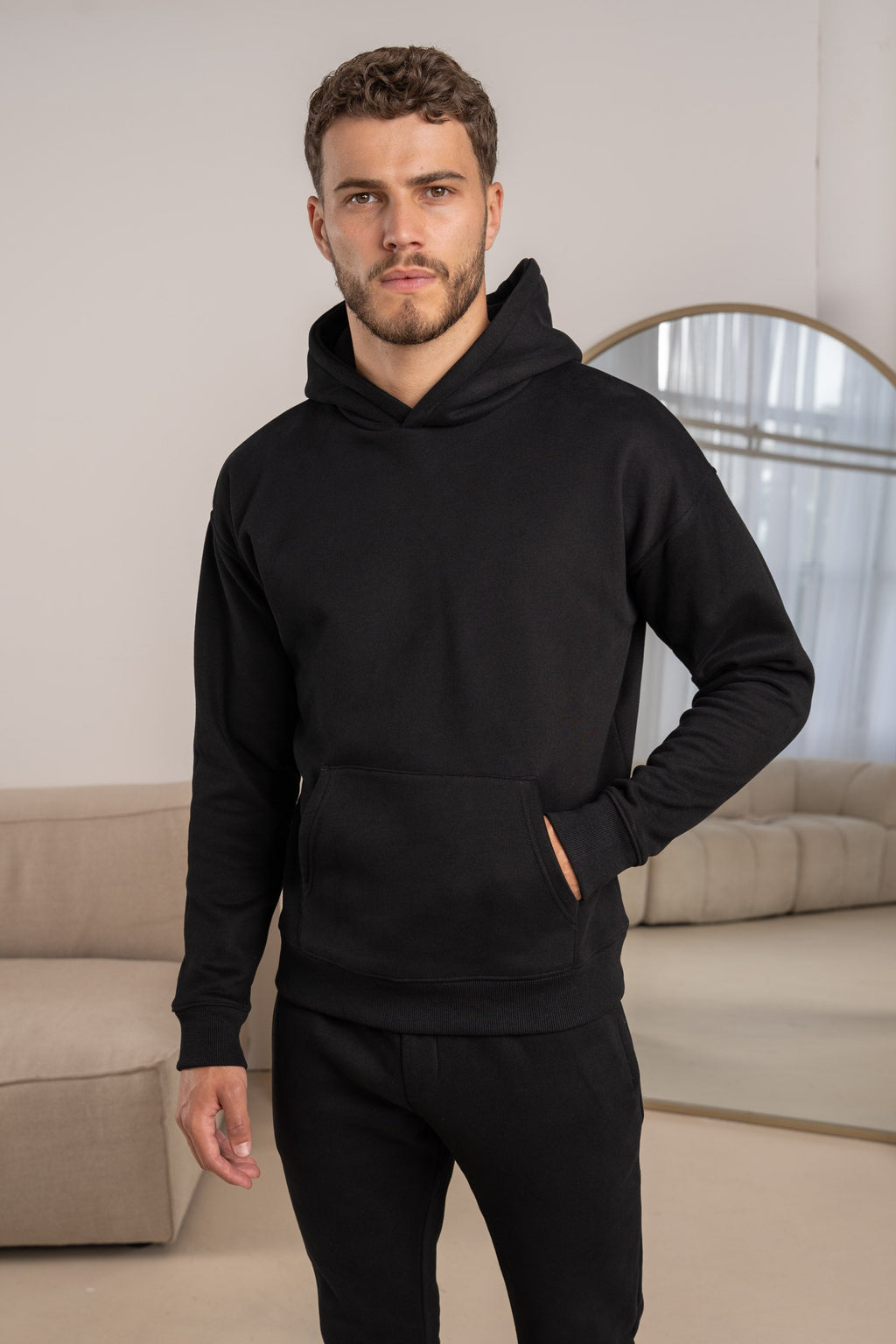 Premium Essential Tracksuit Hoodie - Black | Xtralitty