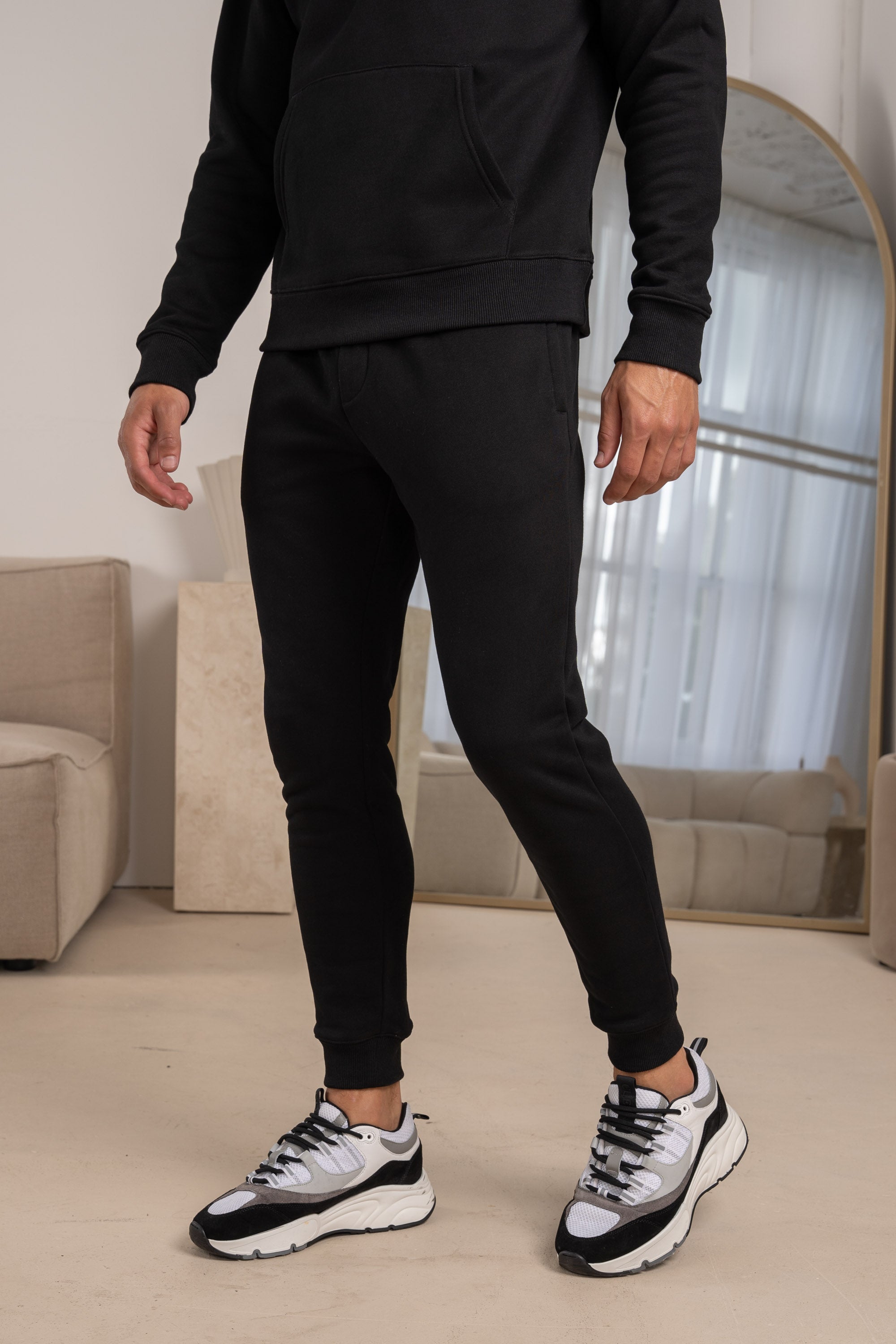 Premium Essential Tracksuit Hoodie - Black | Xtralitty