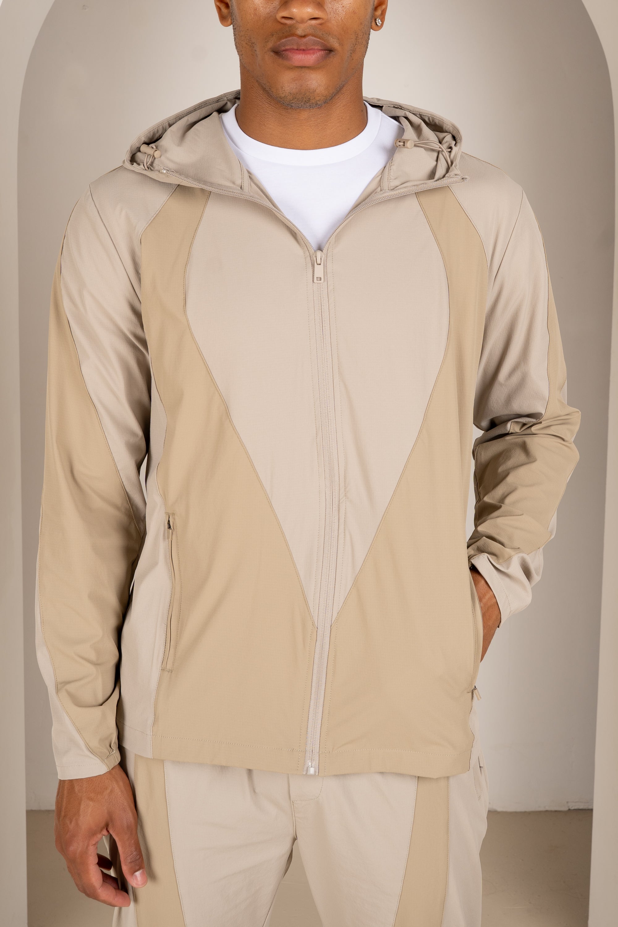 Premium Technical V2 Panelled Jacket - Stone | Xtralitty