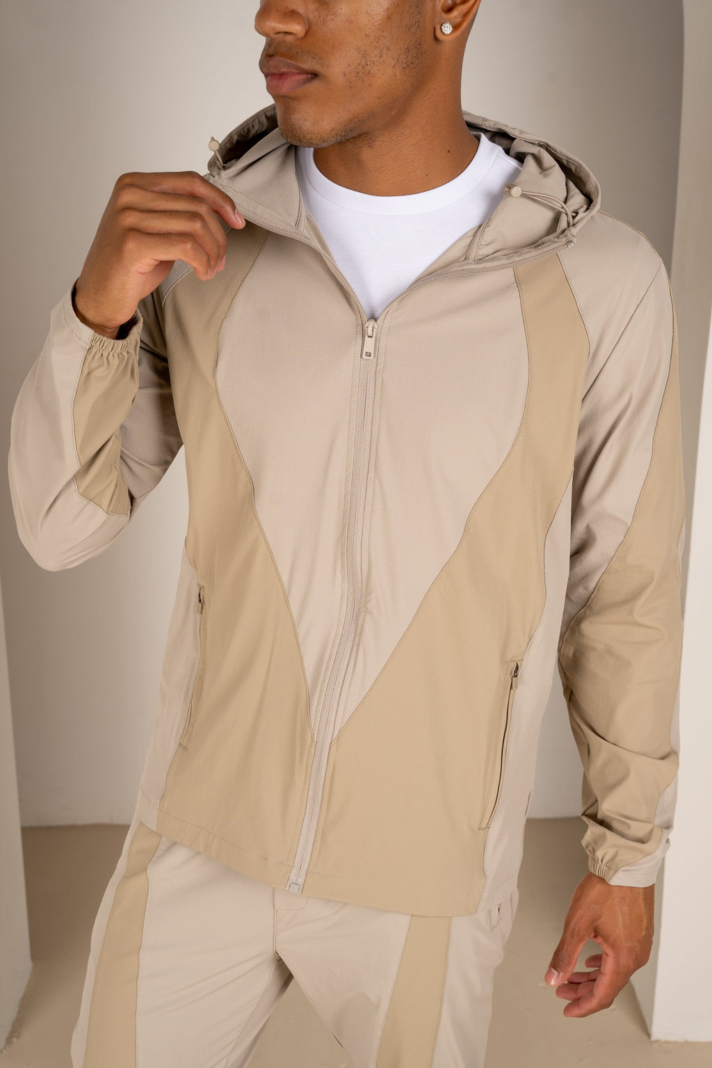 Premium Technical V2 Panelled Jacket - Stone | Xtralitty