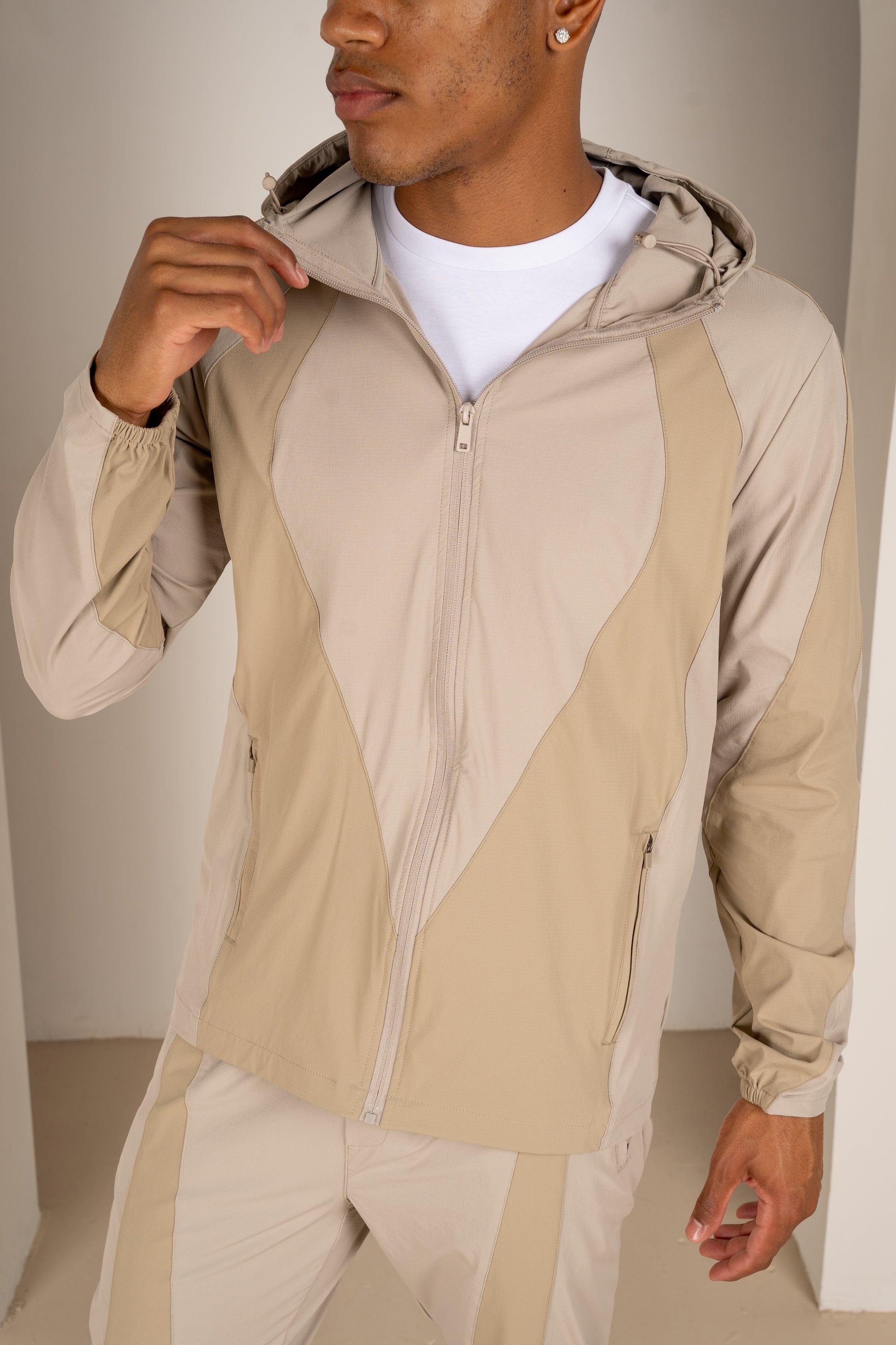 Premium Technical V2 Panelled Jacket - Stone | Xtralitty