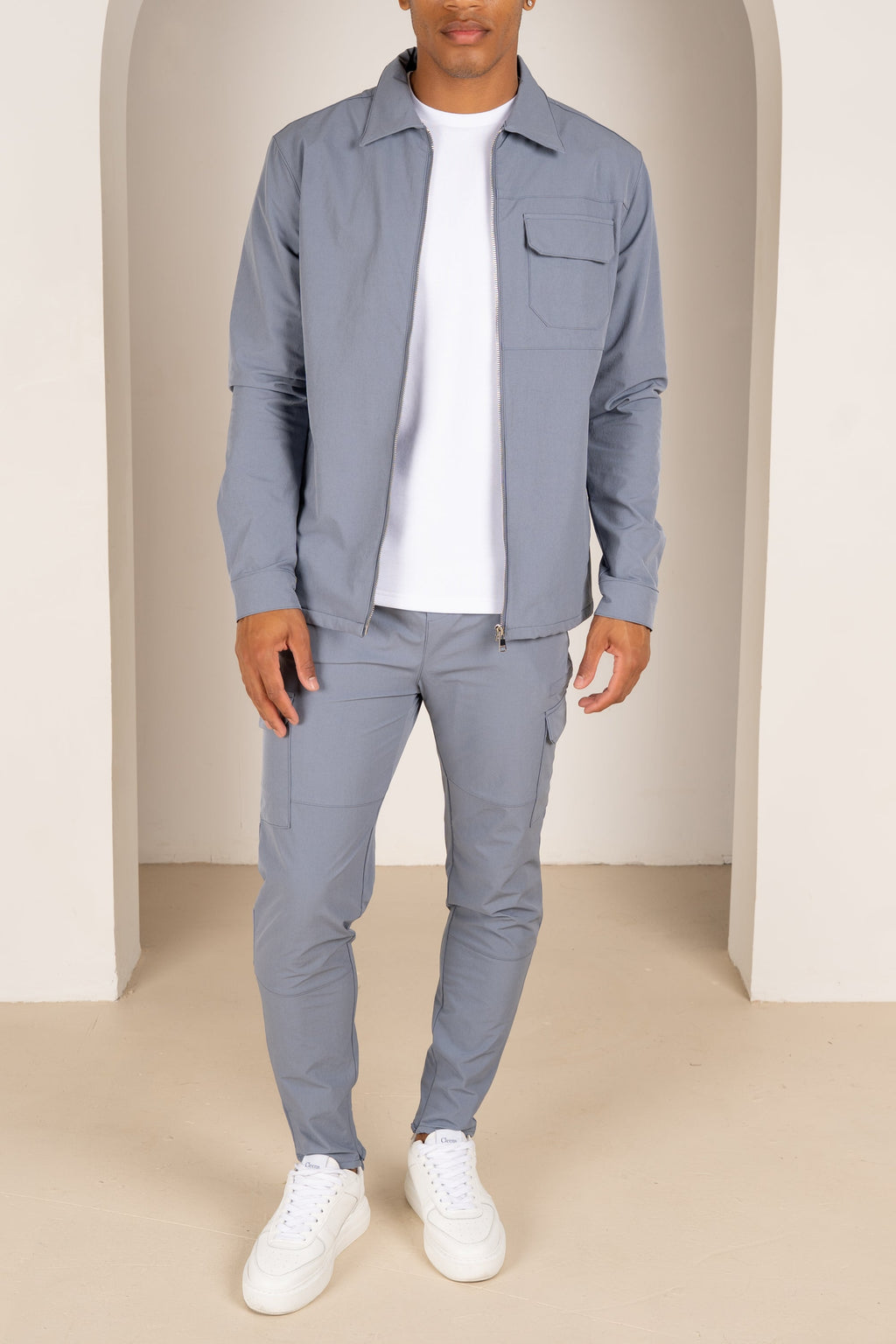 Premium Detail Cargo Jacket V2 - Steel Blue | Xtralitty