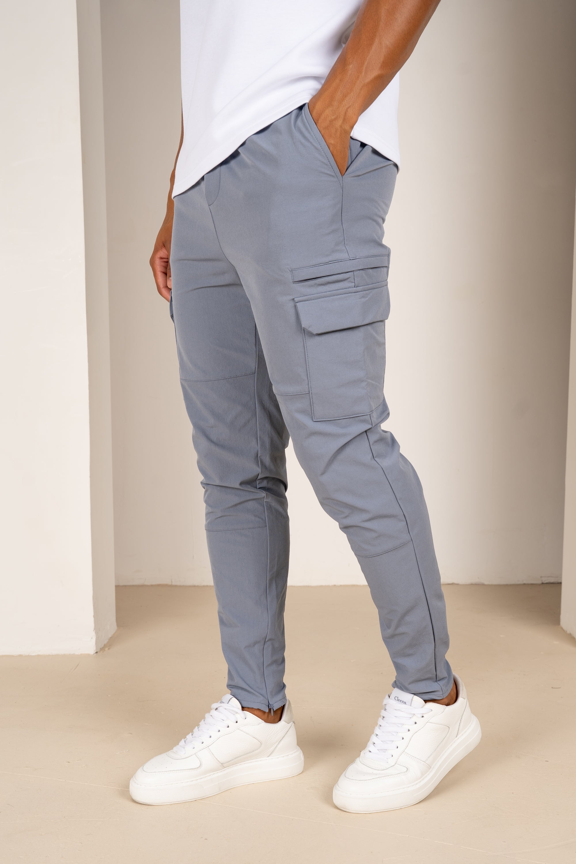 Premium Detail Cargo Pants V2 - Steel Blue | Xtralitty