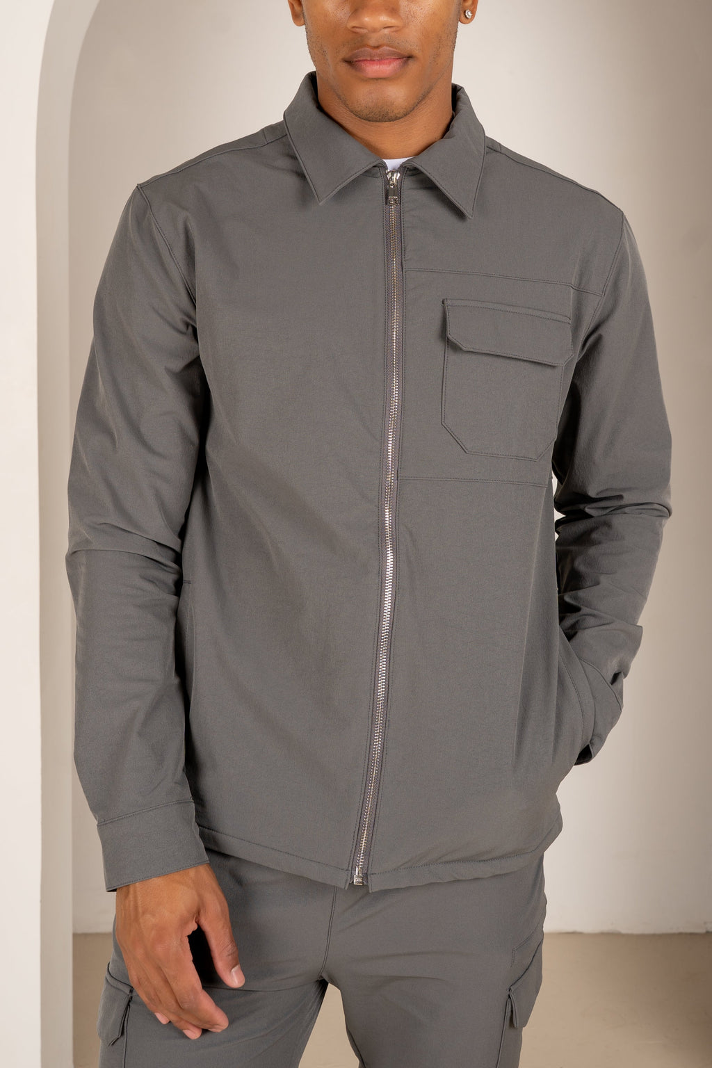 Premium Detail Cargo Jacket V2 - Charcoal | Xtralitty